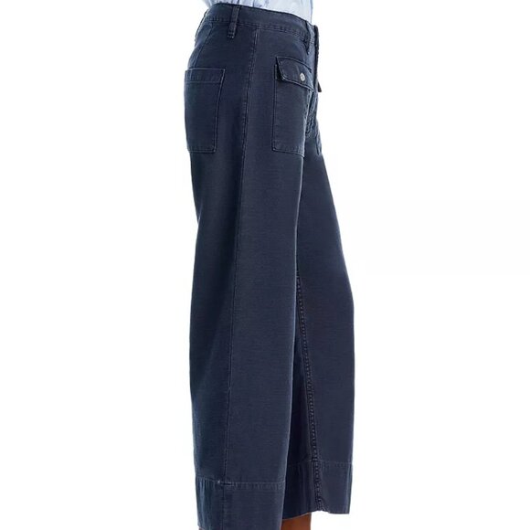 FRAME The 70s Patch Pocket Crop Pants | Navy | NWT | Size 23 | Washed Navy - Picture 4 of 7